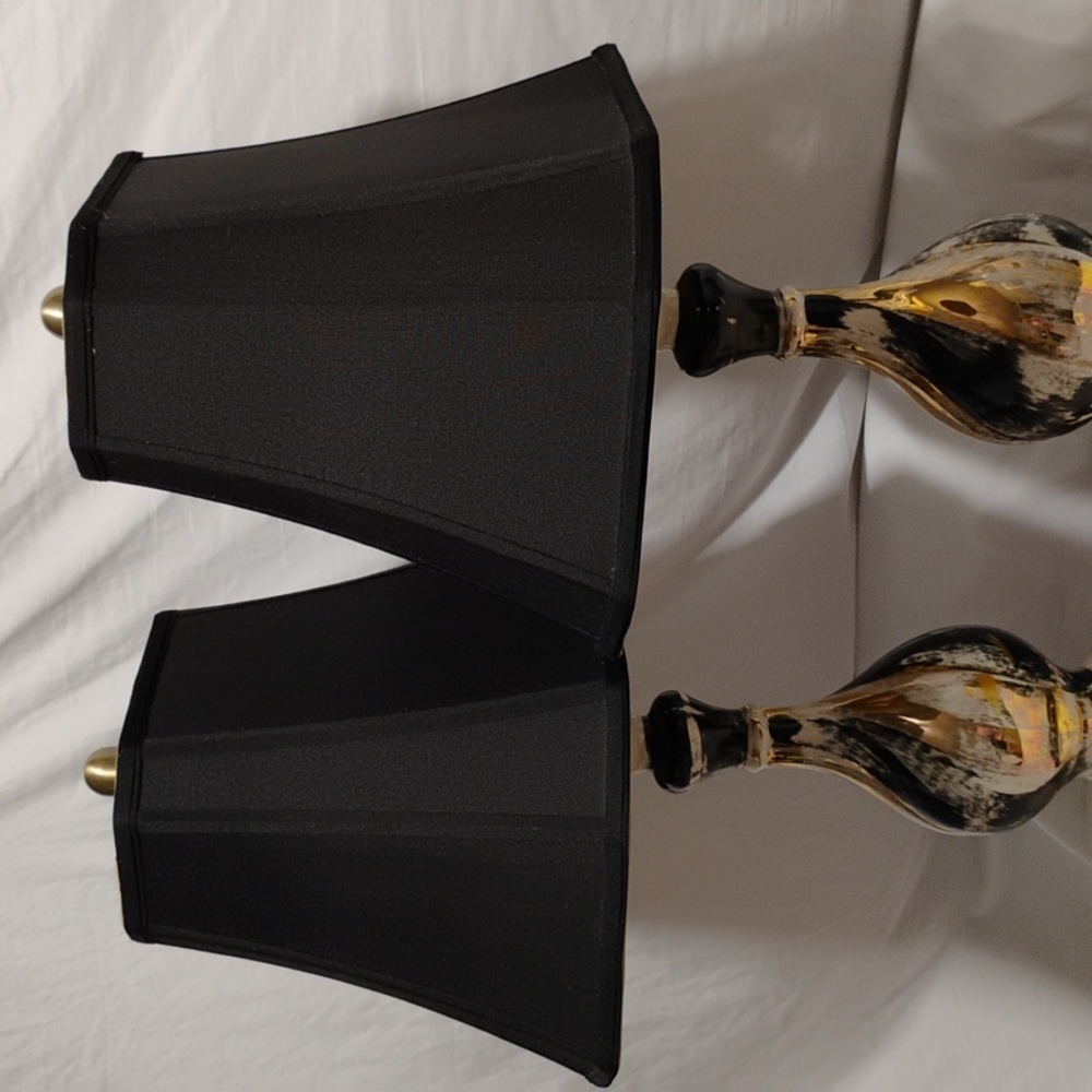 RARE! Antique/Vintage Pair Of Mid Century Modern Matching Lamps Great Condition - Picture 4 of 16